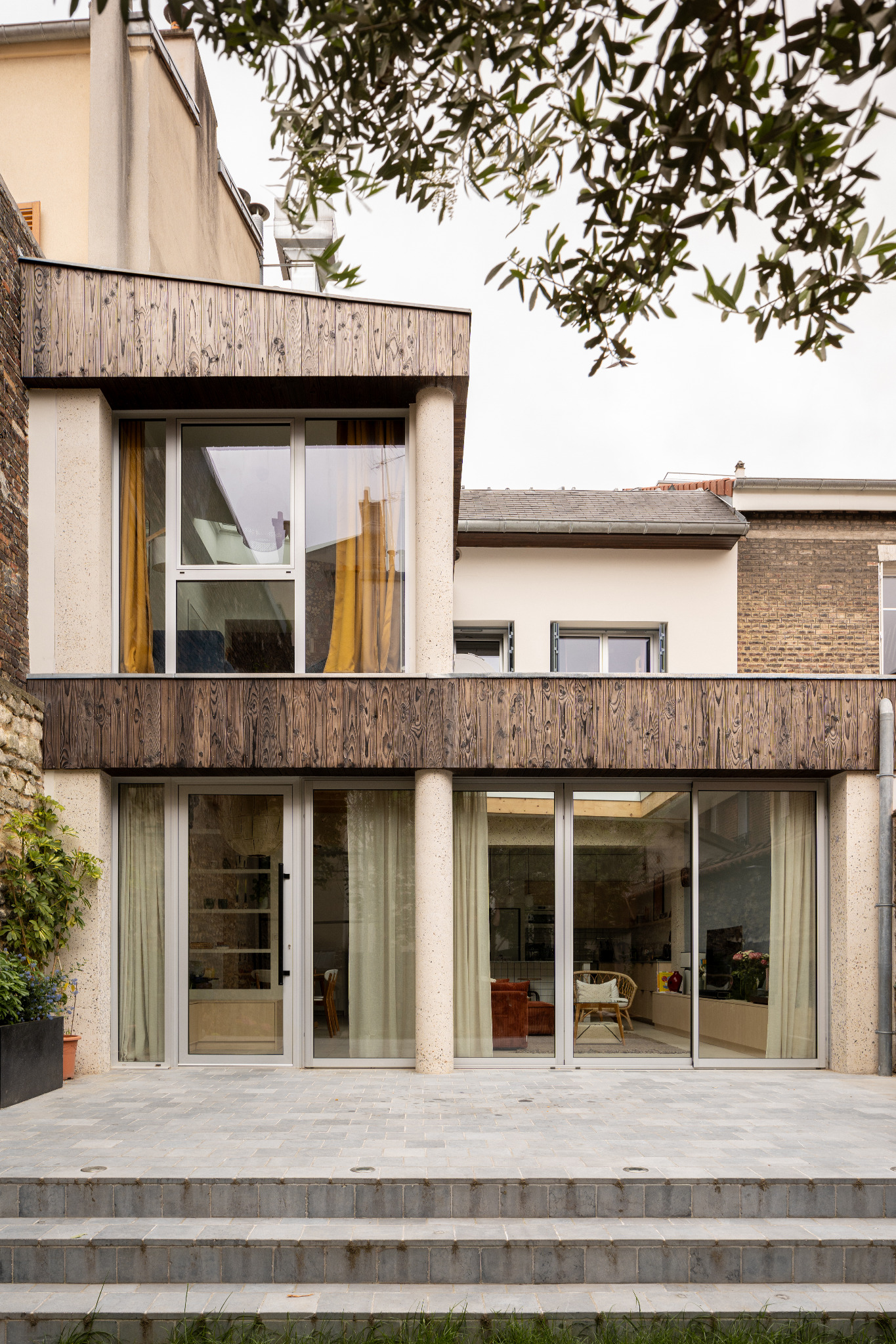 Façade d’une extension de maison de ville